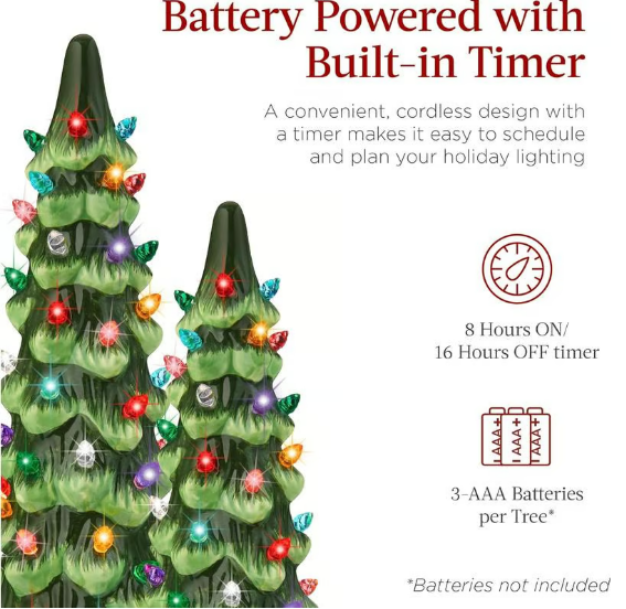 🎁🎄Retro Hand-Painted Tabletop Christmas Trees (⏰Limited Quantities Available)