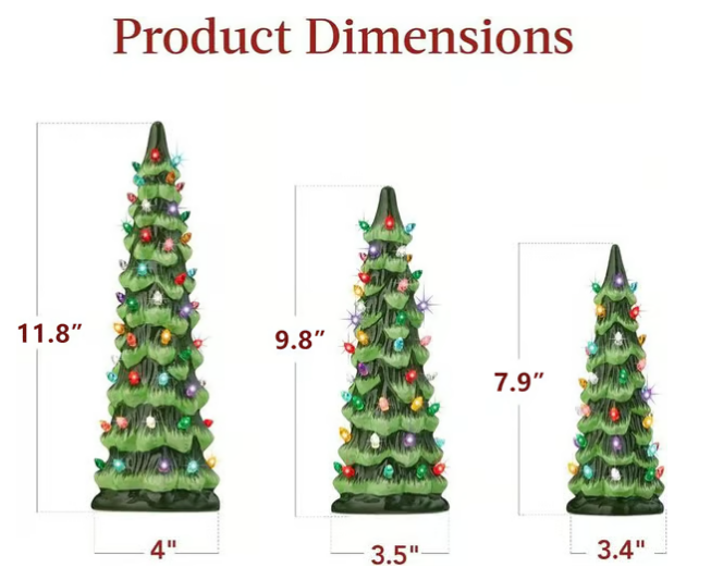 🎁🎄Retro Hand-Painted Tabletop Christmas Trees (⏰Limited Quantities Available)