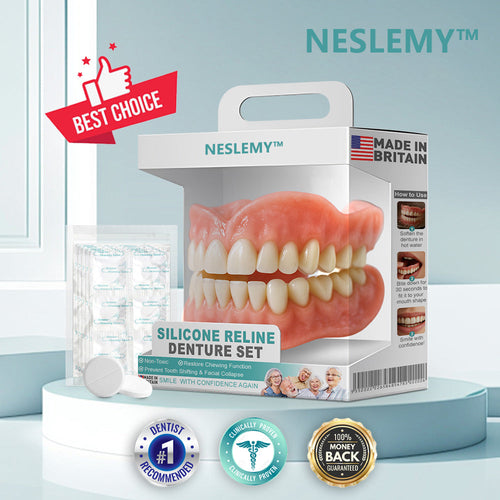 🦷NESLEMY™🦷 𝗔𝗱𝘃𝗮𝗻𝗰𝗲𝗱 𝗖𝘂𝘀𝘁𝗼𝗺𝗶𝘇𝗲𝗱 𝗙𝘂𝗹𝗹 𝗗𝗲𝗻𝘁𝘂𝗿𝗲 𝗦𝗲𝘁(✅Clinically backed comfort-fit dentures — Trusted by 8,000+ USA users for all-day comfort.)