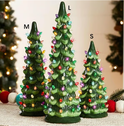 🎁🎄Retro Hand-Painted Tabletop Christmas Trees  (⏰Limited Quantities Available)
