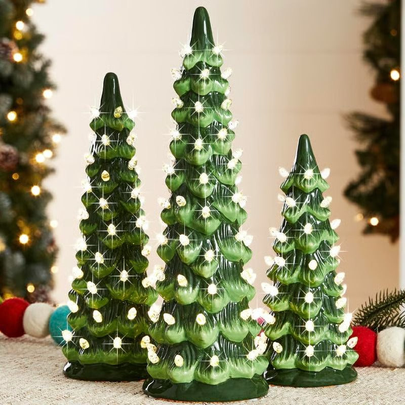 🎁🎄Retro Hand-Painted Tabletop Christmas Trees  (⏰Limited Quantities Available)